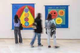 Partitura para la acción de Belén Romero Gunset De la serie Método S1 2016 En “Luz y fuerza”, MALBA (2023) y “Mi perseverancia es un triángulo amarillo”, Centro Cultural Rada Tilly (2016) Serie de 6 pinturas 